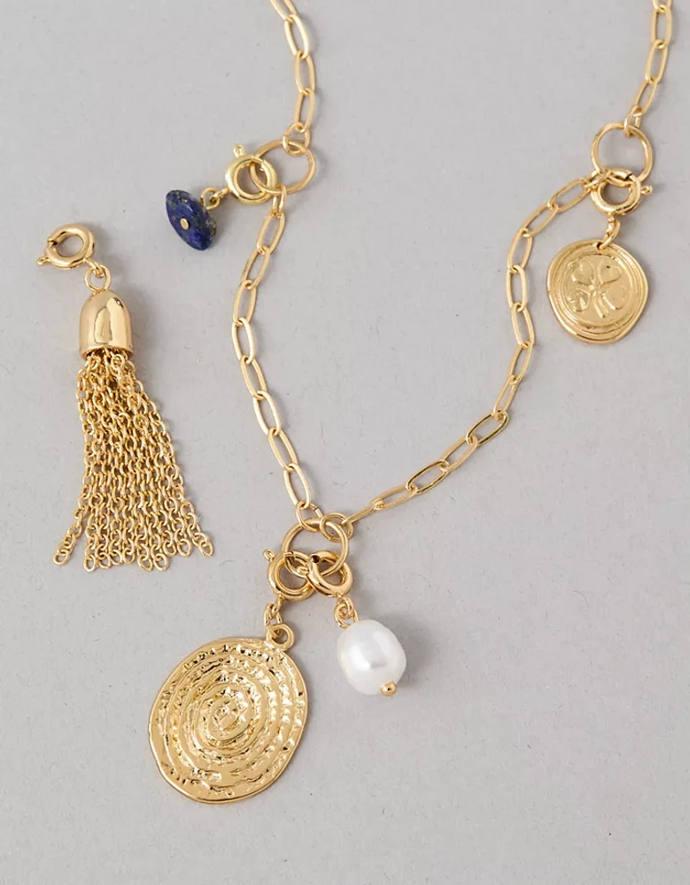 AEO Charm Kit Long Layered Necklace