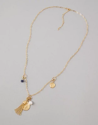 AEO Charm Kit Long Layered Necklace