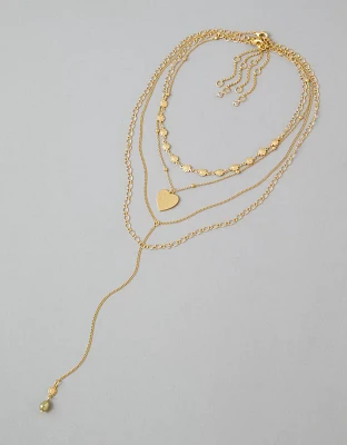 AEO Heart & Pearl Necklaces 4-Pack