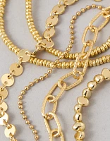 AEO Gold Disc Bracelet 5-Pack