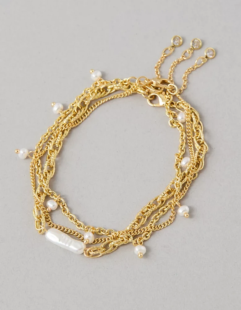 AEO Pearl Anklet 3-Pack