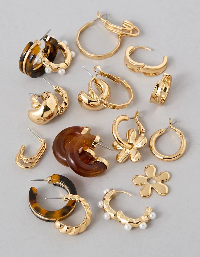AEO Tortoise Shell Earring 9-Pack