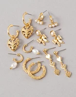 AEO Pearl & Heart Earrings 6-Pack