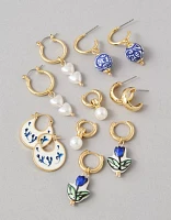 AEO Blue & White Earrings 6-Pack