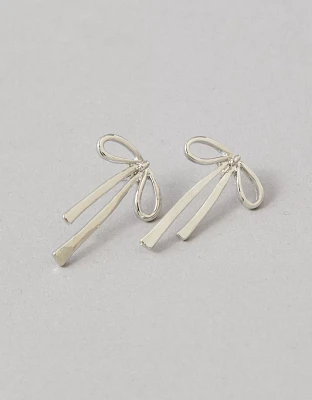 AEO Silver Bow Earrings