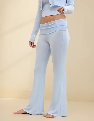 Aerie Let's Bounce Foldover Bootcut PJ Pant