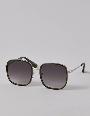 Lunettes de soleil surdimensionnées en métal AE