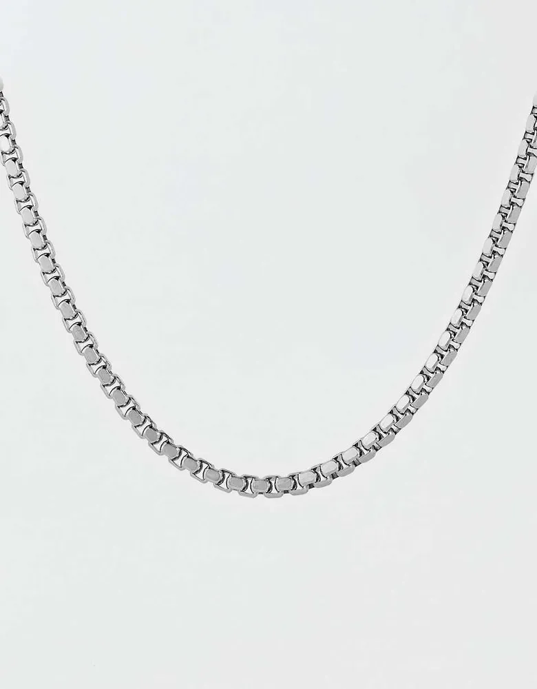 West Coast Jewelry Polished Stainless Steel Box Chain Necklace