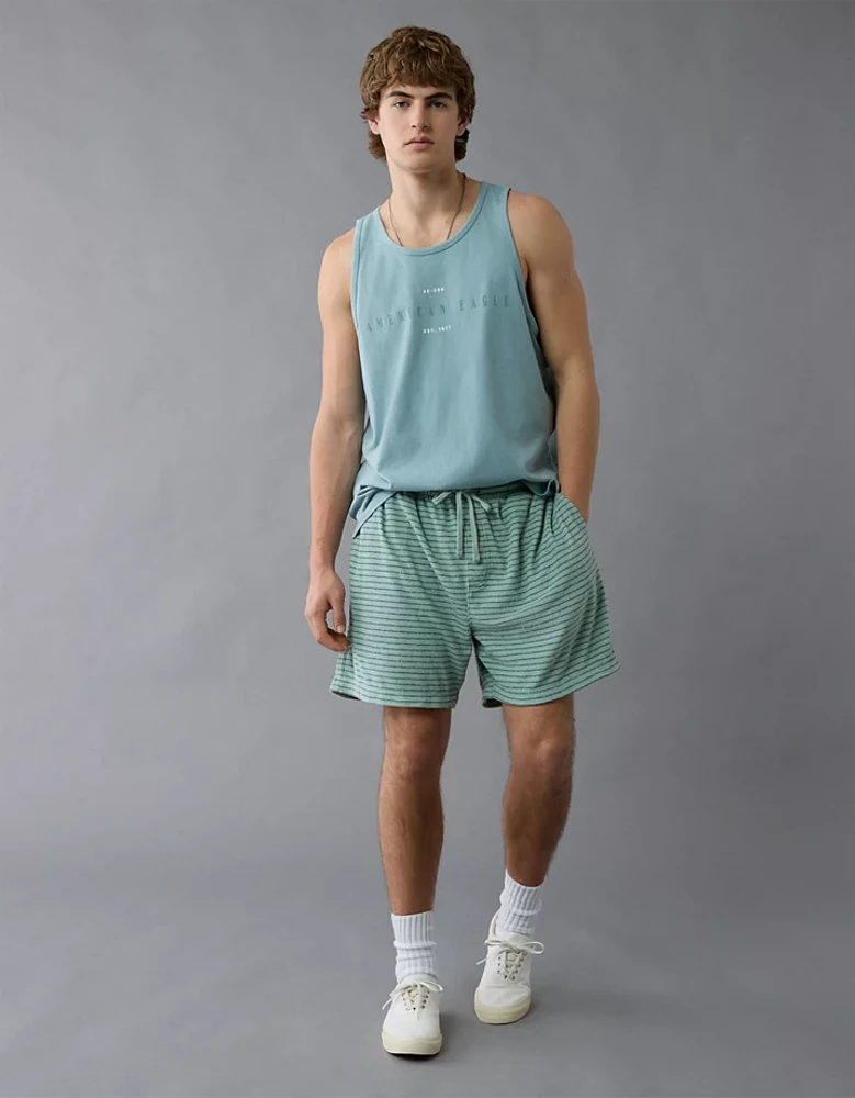 Short de détente rayé en tissu éponge Vive le canapé AE