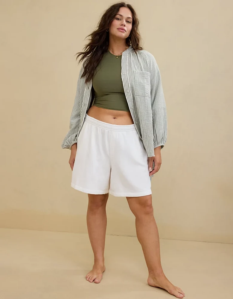 Aerie Long Fleece Short