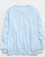 Aerie Keep It Light Crochet Crew Sweatshirt
