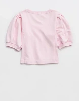 Aerie Seams Right Short Sleeve Sweatshirt
