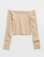 Aerie Late Night Cold Shoulder Sweater