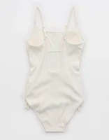Aerie Ribbed Scoop One Piece Swimsuit