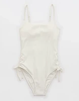 Aerie Ribbed Scoop One Piece Swimsuit