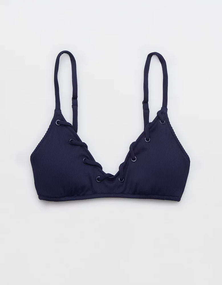 Aerie Ribbed Voop Bikini Top