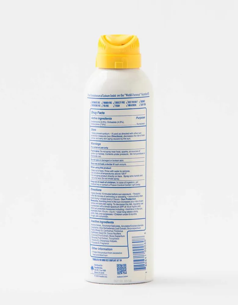 Vacation SPF 30 Spray Sunscreen