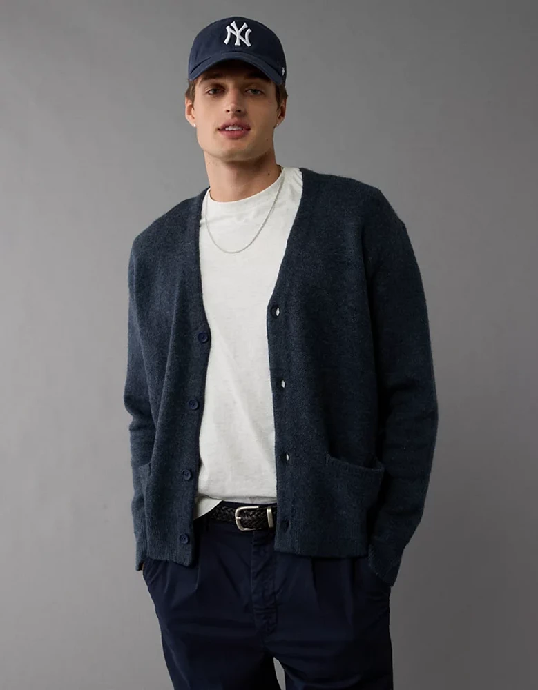 Cardigan à encolure en V manches longues AE
