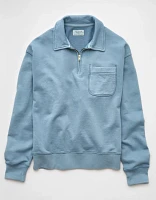 AE Quarter-Zip Polo Collar Sweatshirt