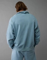 AE Quarter-Zip Polo Collar Sweatshirt