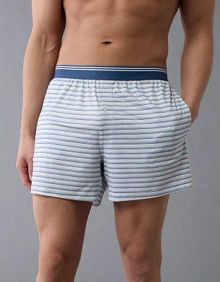 AEO Men's Striped Ultra Soft Pocket Boxer Short