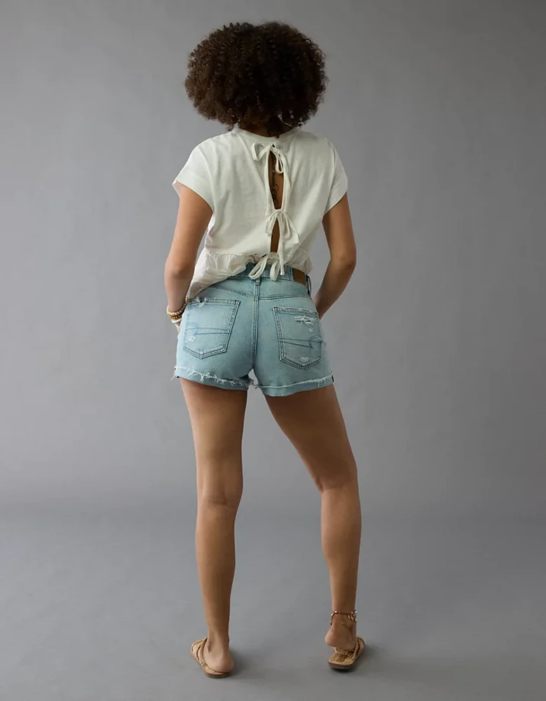 AE Strigid Curvy Ripped Super High-Waisted Relaxed Short