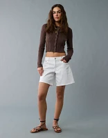 AE Ribbed Crew Neck Cardigan