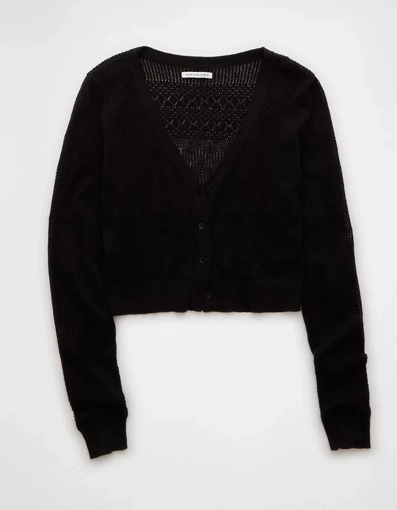 AE Pointelle V-Neck Cardigan