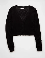 AE Pointelle V-Neck Cardigan