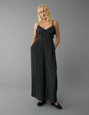 Combinaison-pantalon à jambe large volants AE