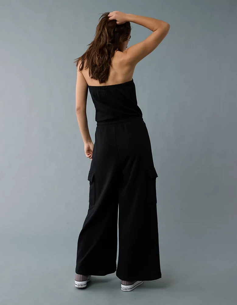 AE Strapless Tube Top Cargo Jumpsuit