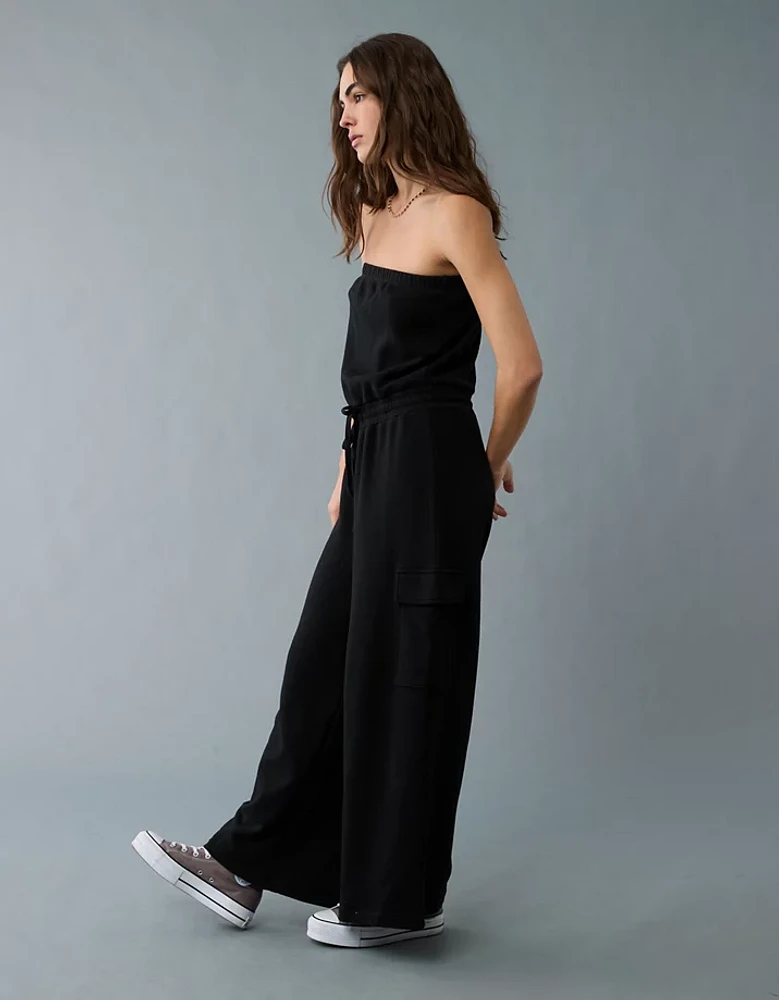 AE Strapless Tube Top Cargo Jumpsuit