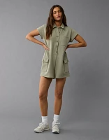 AE Button-Up Cargo Romper