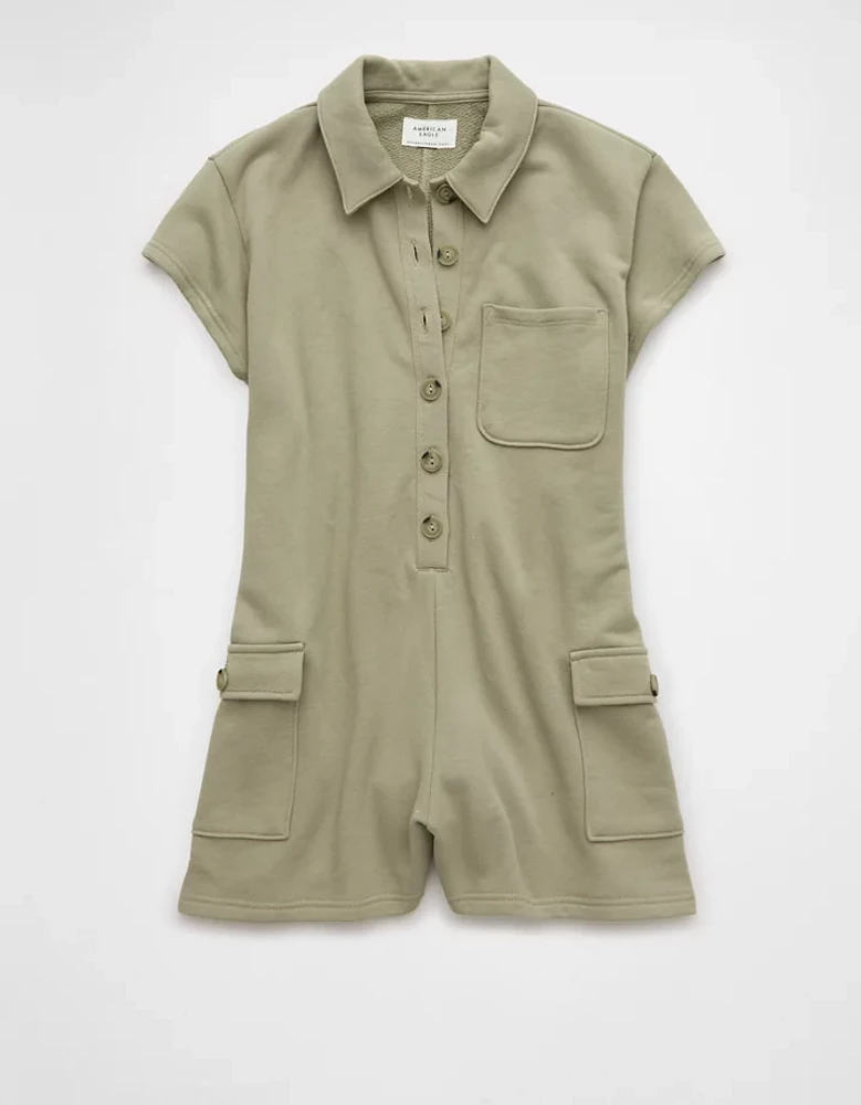 AE Button-Up Cargo Romper