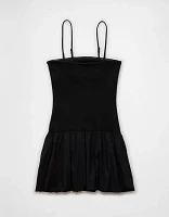 AE Strapless Drop Waist Bubble Mini Dress