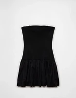 AE Strapless Drop Waist Bubble Mini Dress