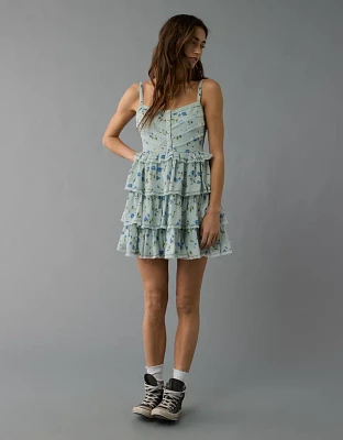 AE Lace Ruffle Tiered Mini Dress