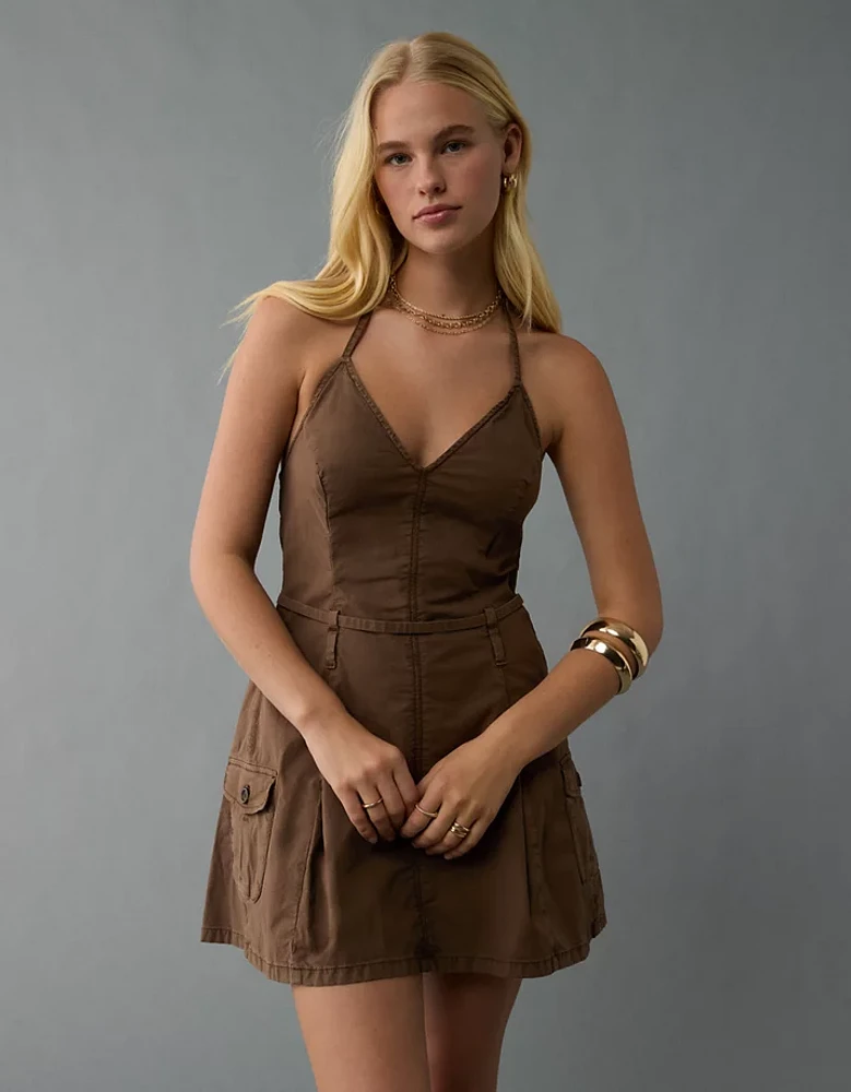 AE Halter Cargo Mini Dress