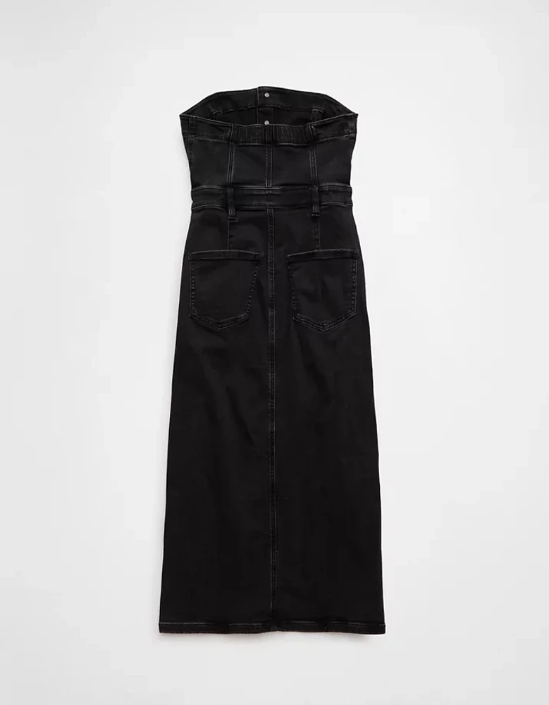 AE Denim Tube Top Midi Dress