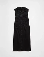 AE Denim Tube Top Midi Dress