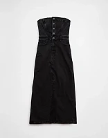 AE Denim Tube Top Midi Dress