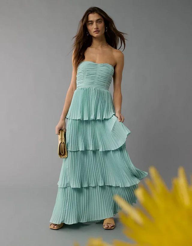 ae cut out tiered maxi dress AE Cut-Out Tiered Maxi Dress