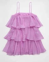 AE Strapless Ruffle Tiered Mini Dress