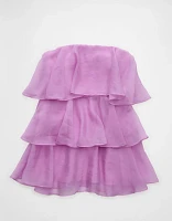 AE Strapless Ruffle Tiered Mini Dress