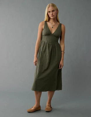 Robe mi-longue de style corset à encolure en V AE