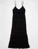 AE Lace V-Neck Tiered Midi Dress