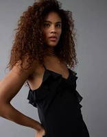 Robe à bretelles longue volants AE
