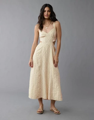 Robe mi-longue avec découpe AE