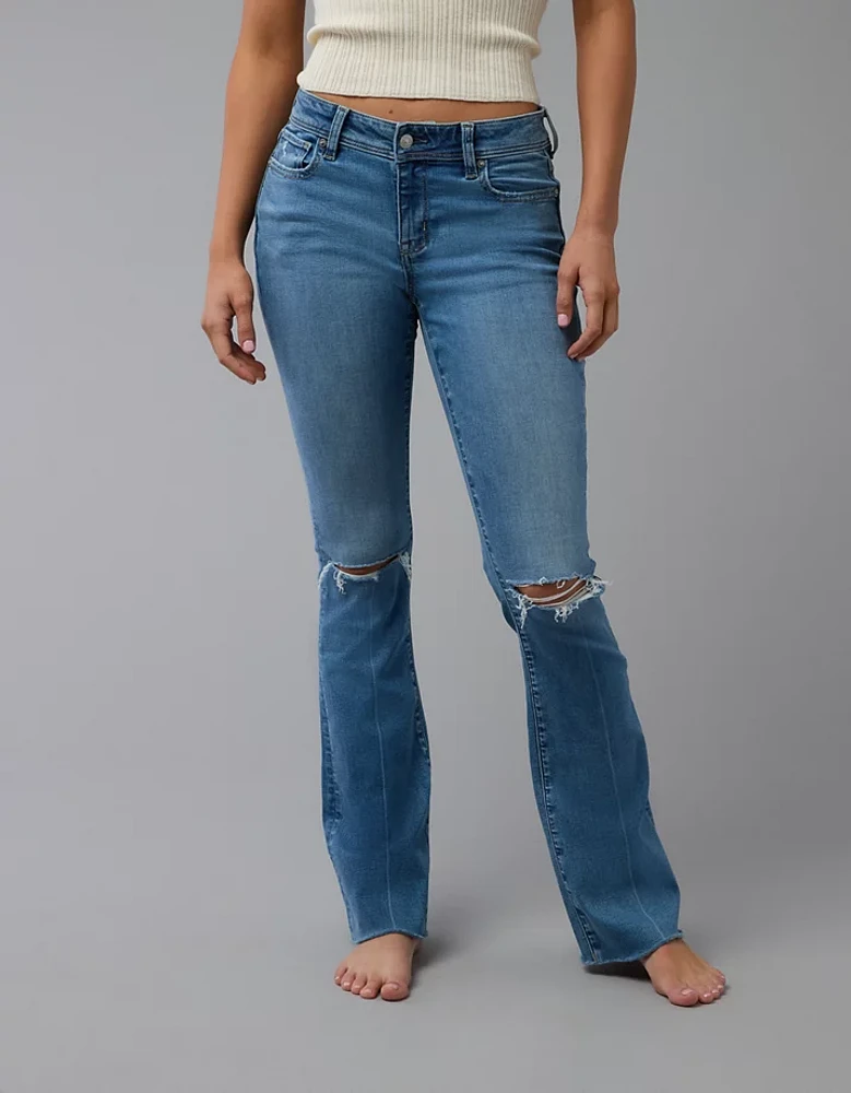 Jean à jambe semi-évasée et taille basse déchiré Next Level AE