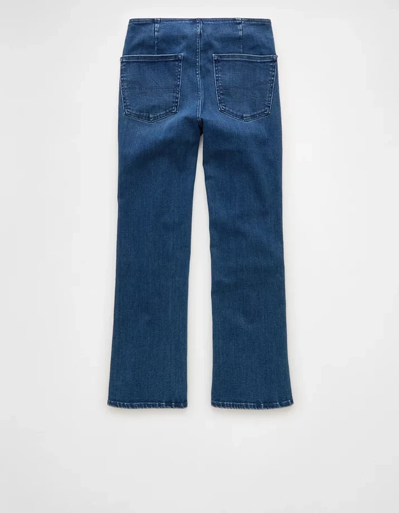 AE Luxe Pull-On High-Waisted Kick Bootcut Crop Jean